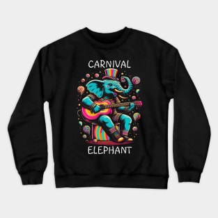 Musical elephant plays guitar Crewneck Sweatshirt